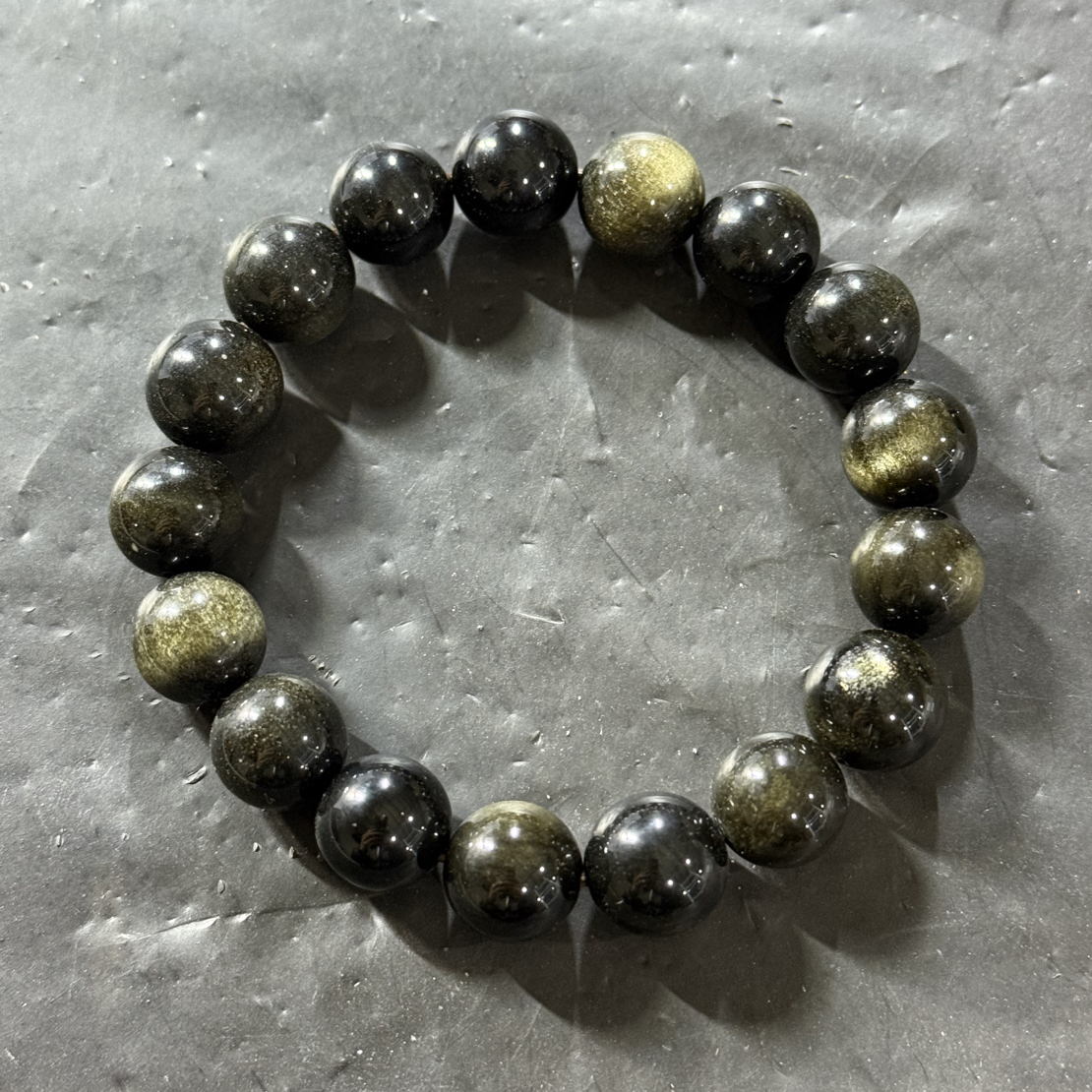 A21 金曜石1.2cm单圈手串（非黑曜岩）