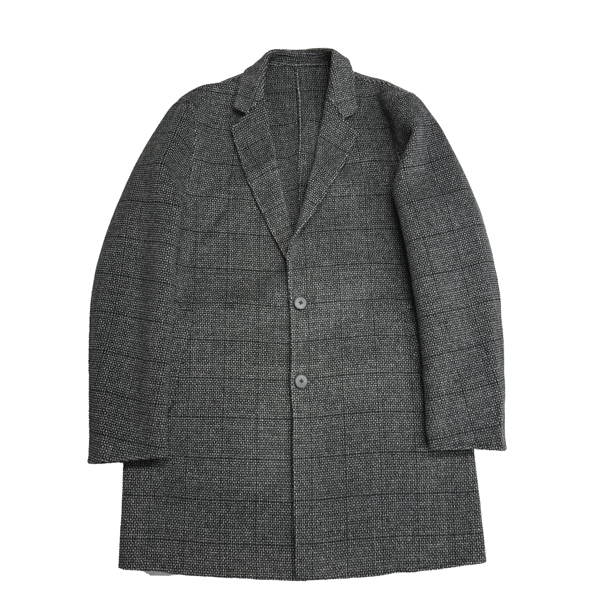 【绵羊毛+桑蚕丝】混纺面料双面呢大衣男单排扣高级感外套25219