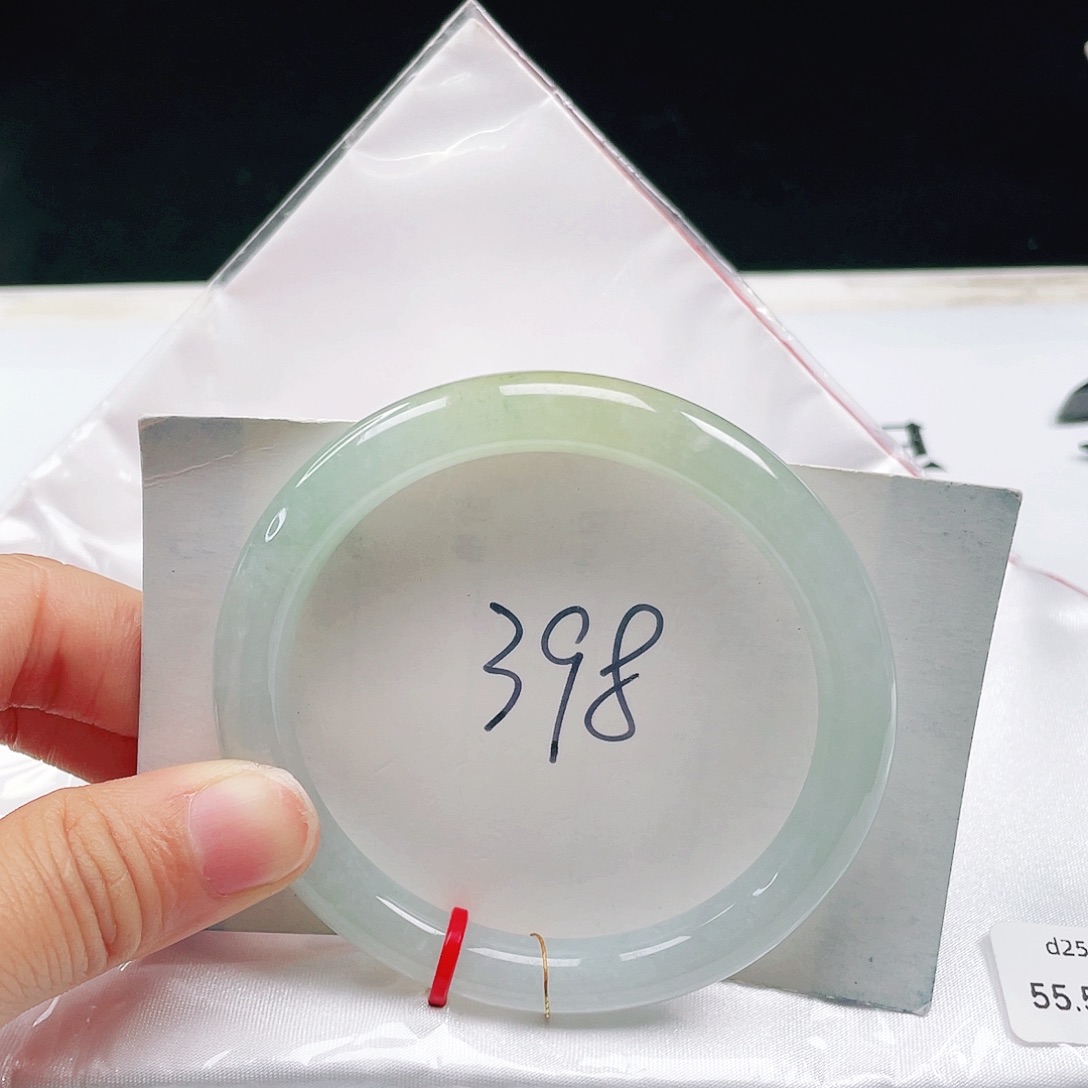 翡翠未镶嵌手镯55+圆条