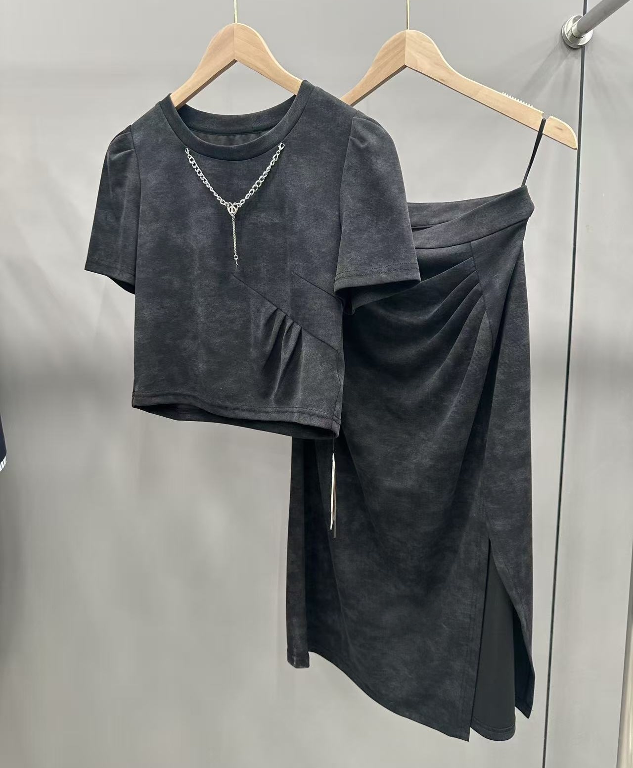 显瘦辣妹风时尚套装短袖气质名媛休闲女装休闲风时尚套装裙装夏季