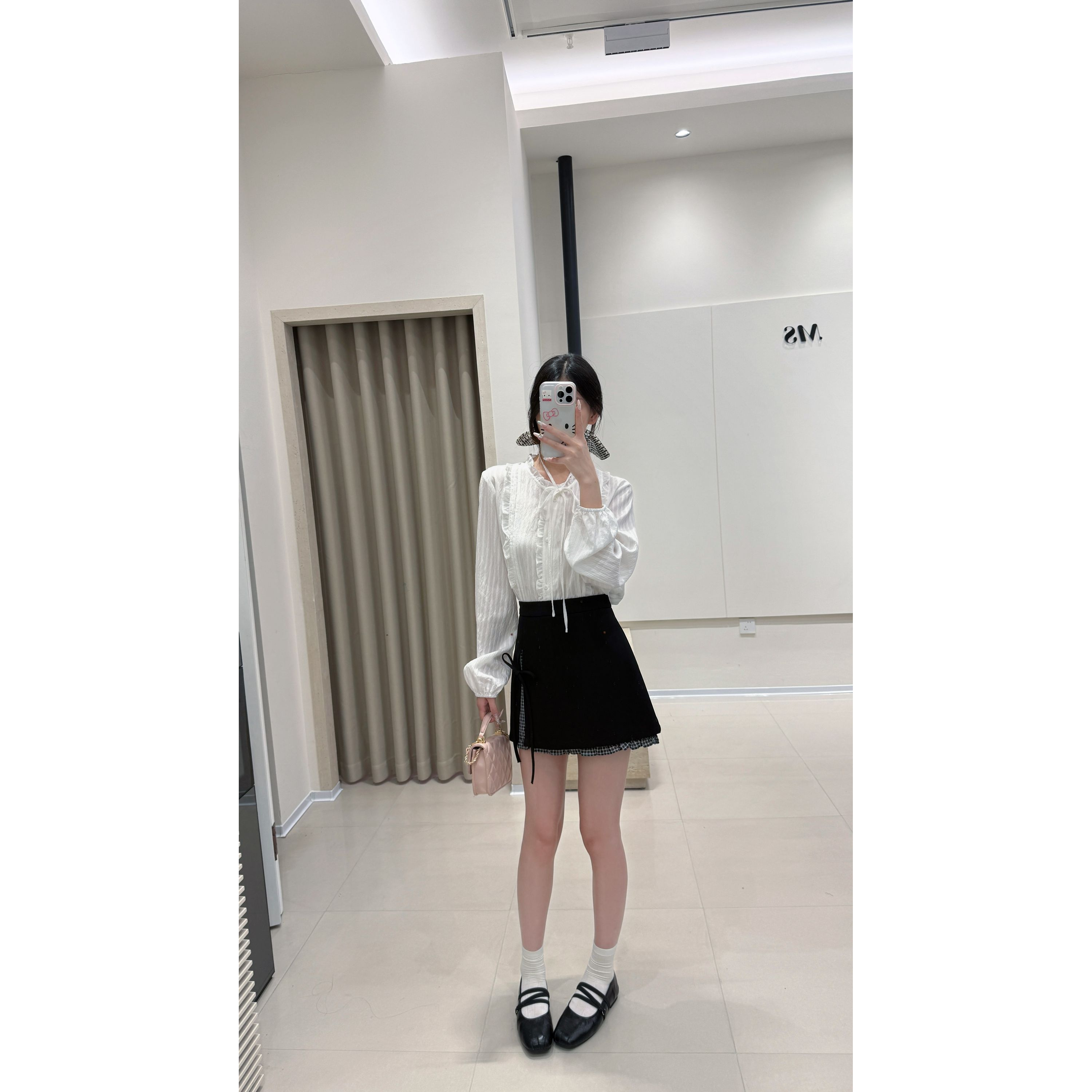 韩系蕾丝花边白色衬衫女气质温柔风木耳边百搭上衣2025秋新款