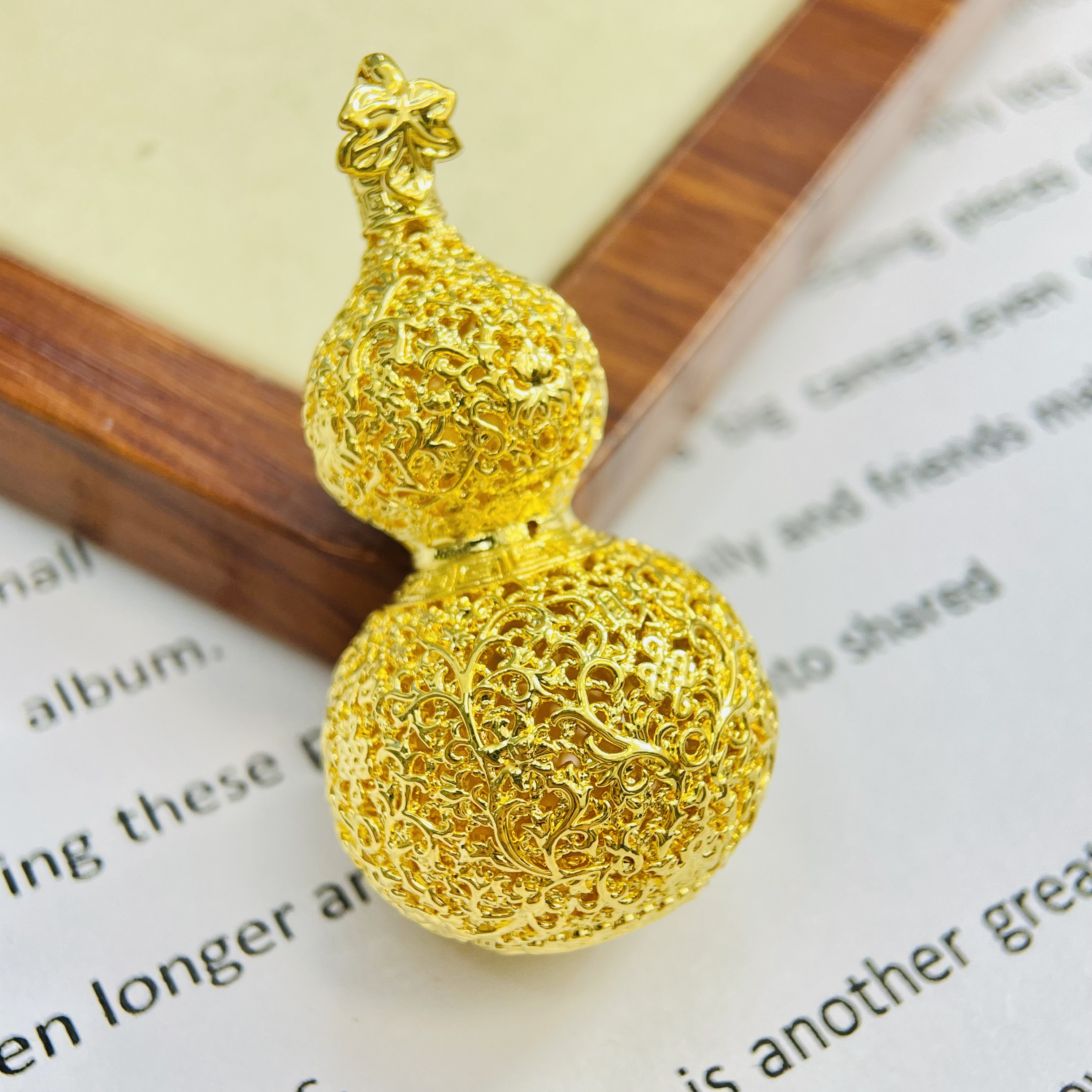 足金999祥瑞金络葫芦黄金首饰配件DP2819-01870