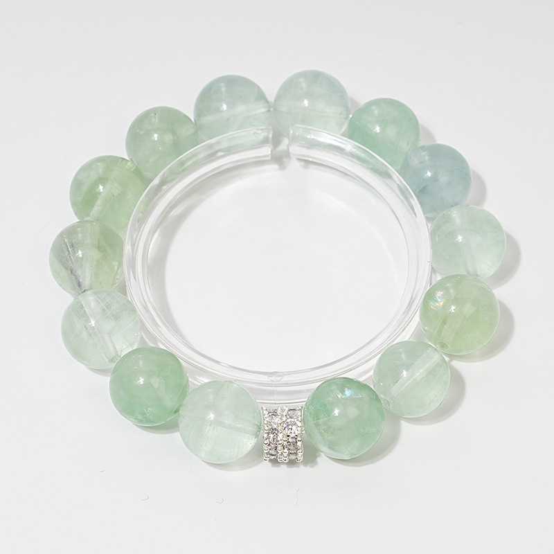 高货天然绿水晶手串女款单圈显白时尚手链