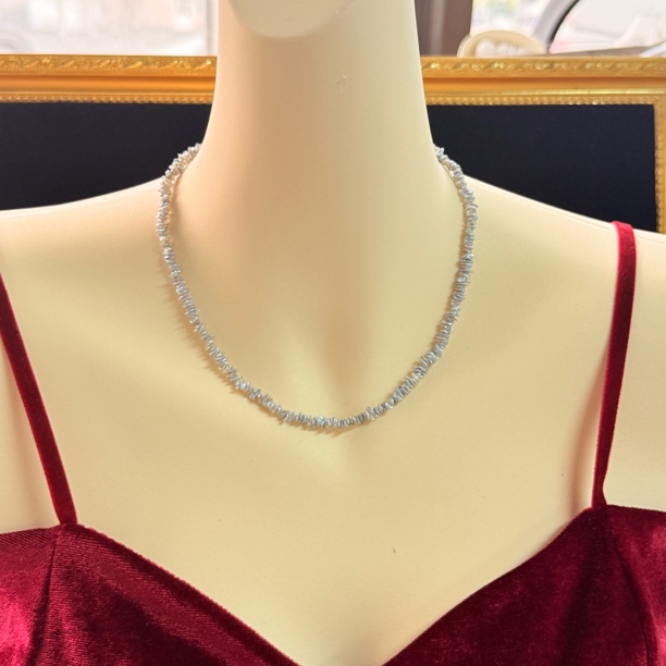 【六六中古】海水珠子keshi稀有色s925项链bw2019链长42珠子3-5