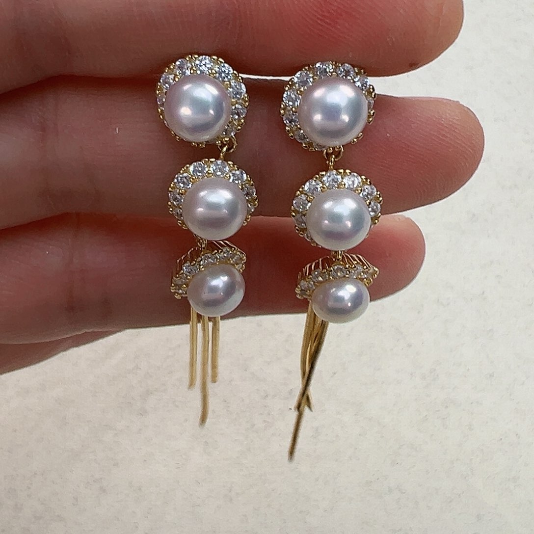 淡水珍珠耳饰未镶嵌