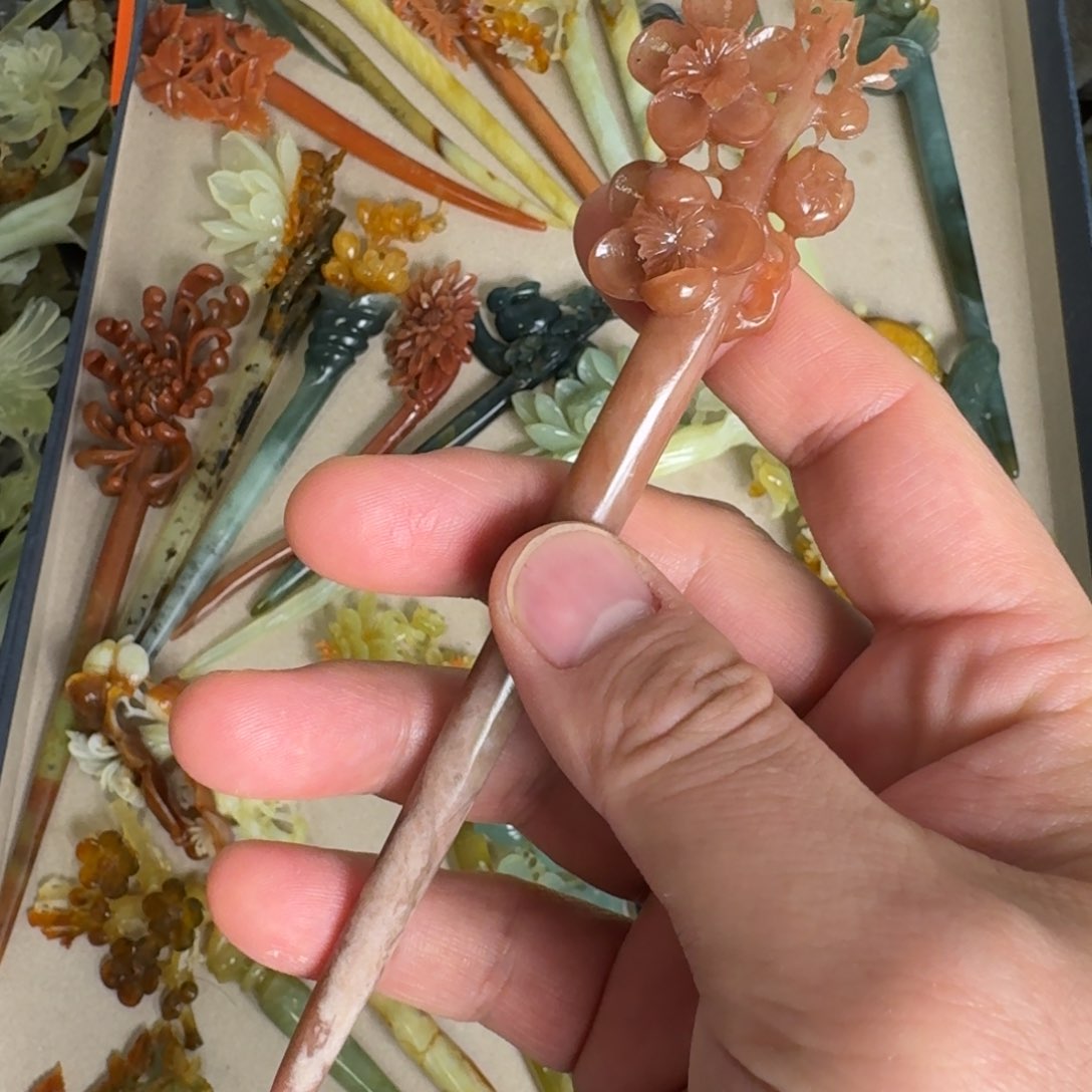 岫玉发饰未镶嵌明君玉簪贼拉好看