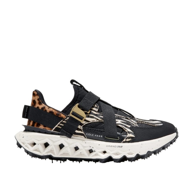 撤柜尾货默认微瑕-CH女士黑色动物园拼接跑鞋W29921