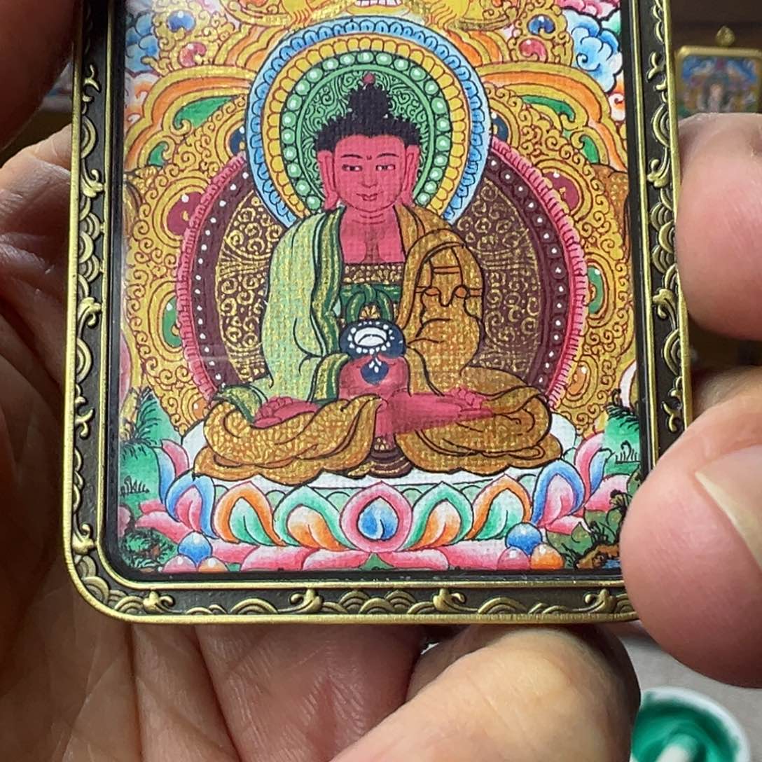 吊坠纯手绘阿弥陀佛