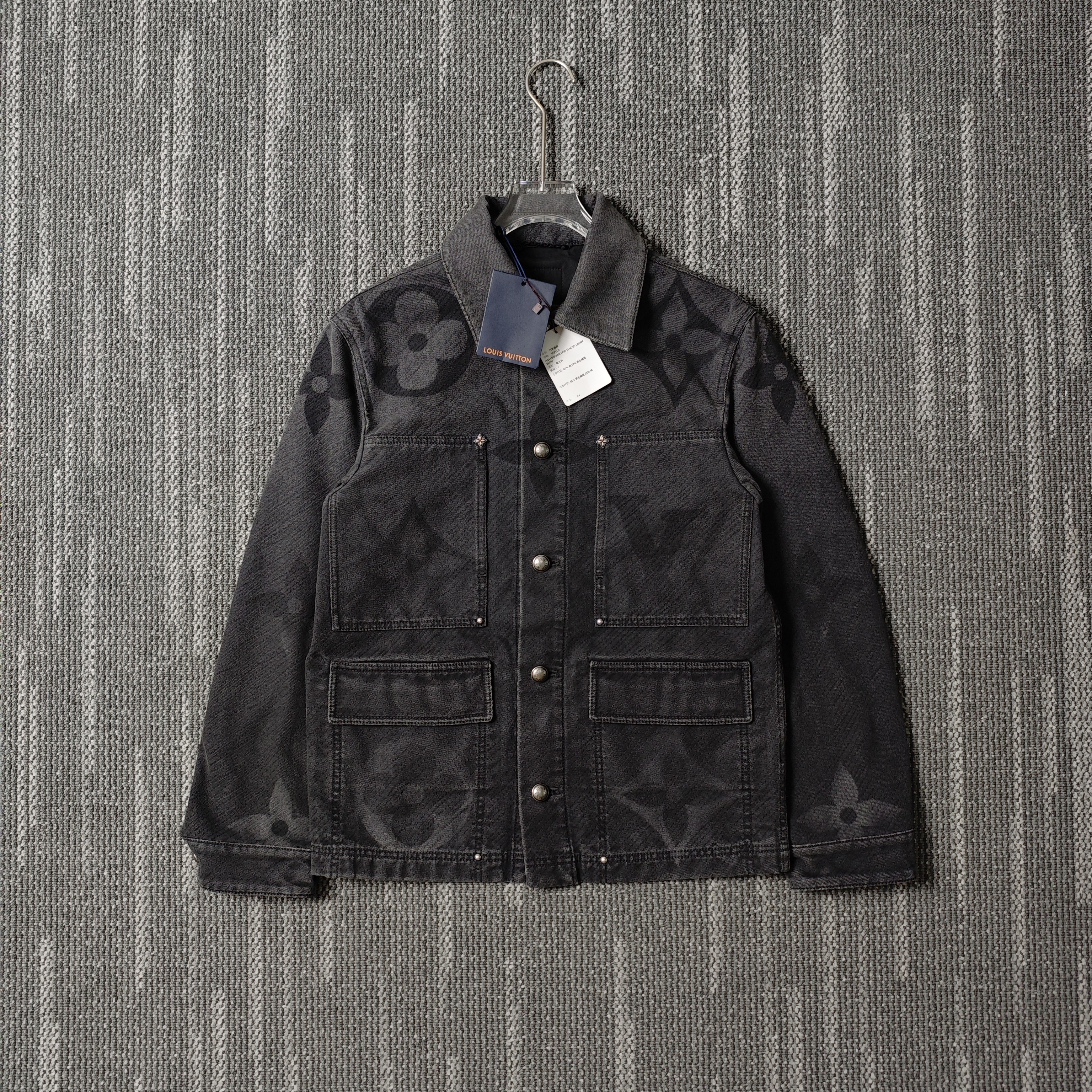 未使用 LouisVuitton/路易威登 FW24Logo提花牛仔外套/44码/6754