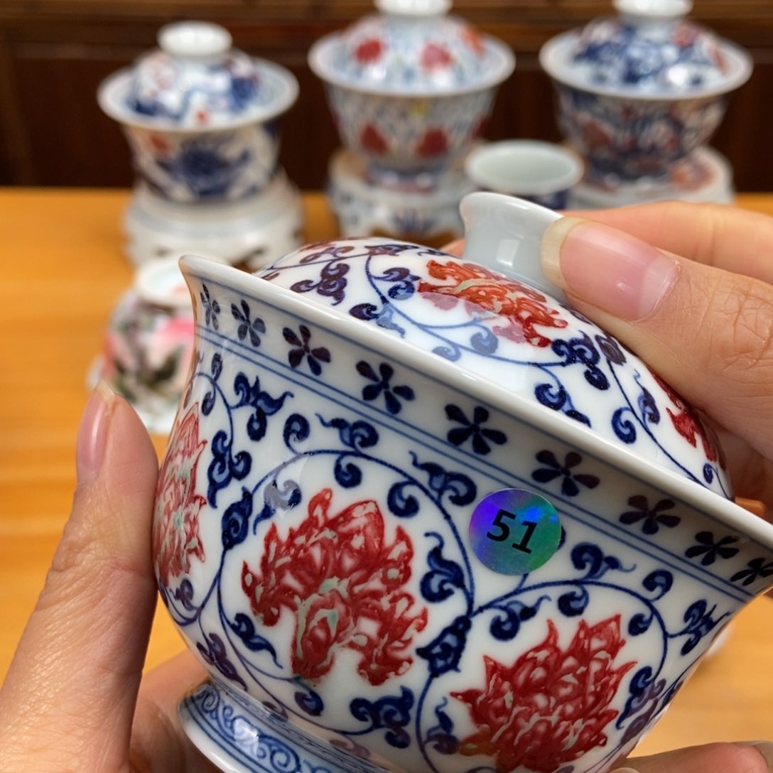 手绘现代茶具非古董