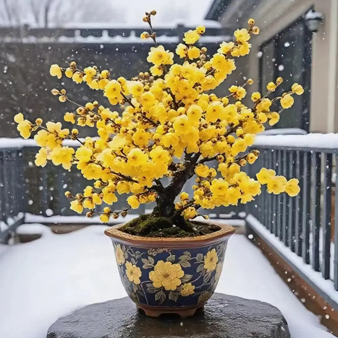 【浓香型】30天开花带芽孢耐寒腊梅花树苗阳台庭院盆栽花卉绿植好养