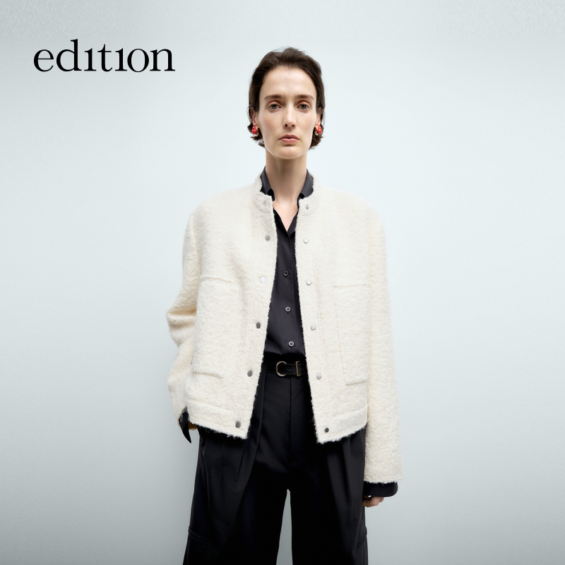 【商场同款】edition短款工装毛呢外套#EBE1COTK01