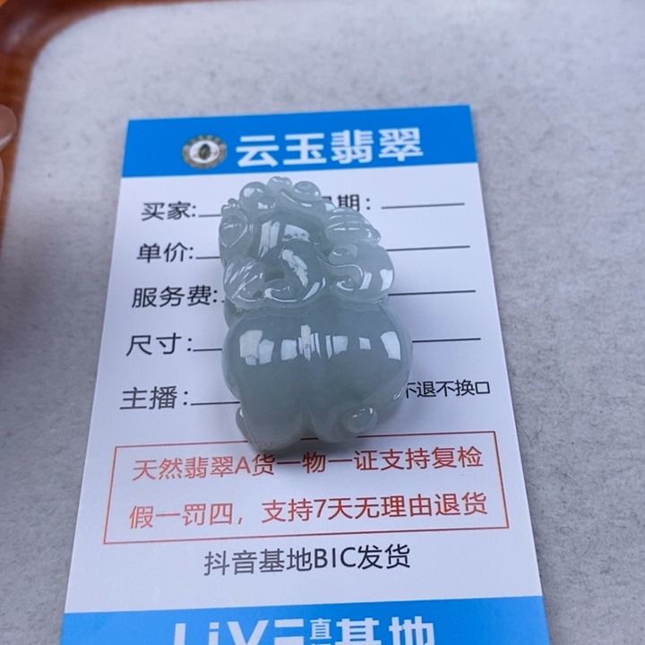 翡翠未镶嵌颈饰多人貔貅