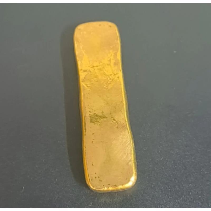 刻字大长条摆件 实心 金灿灿