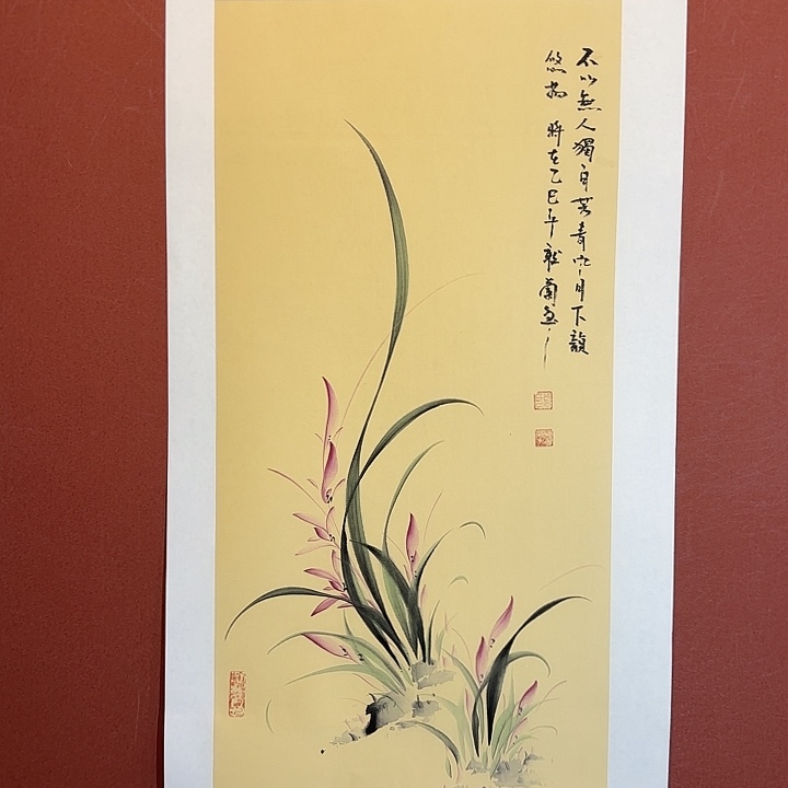 国画听兰老师花鸟