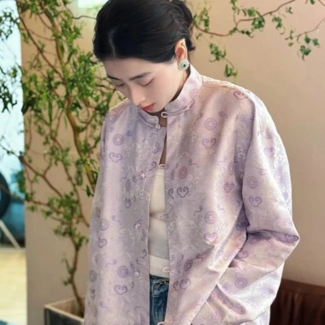 山水一色 | 夔龙纹异色罗（浅紫色）
