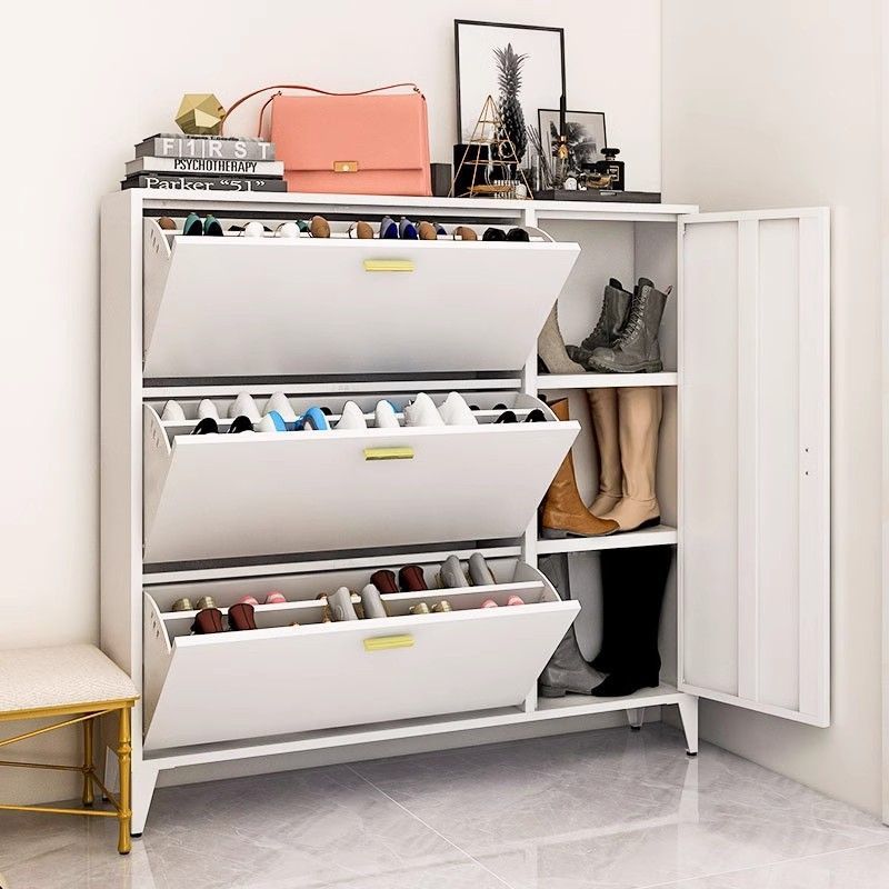 华加达超薄双层24cm鞋柜翻斗玄关柜挂墙带门鞋橱大容量