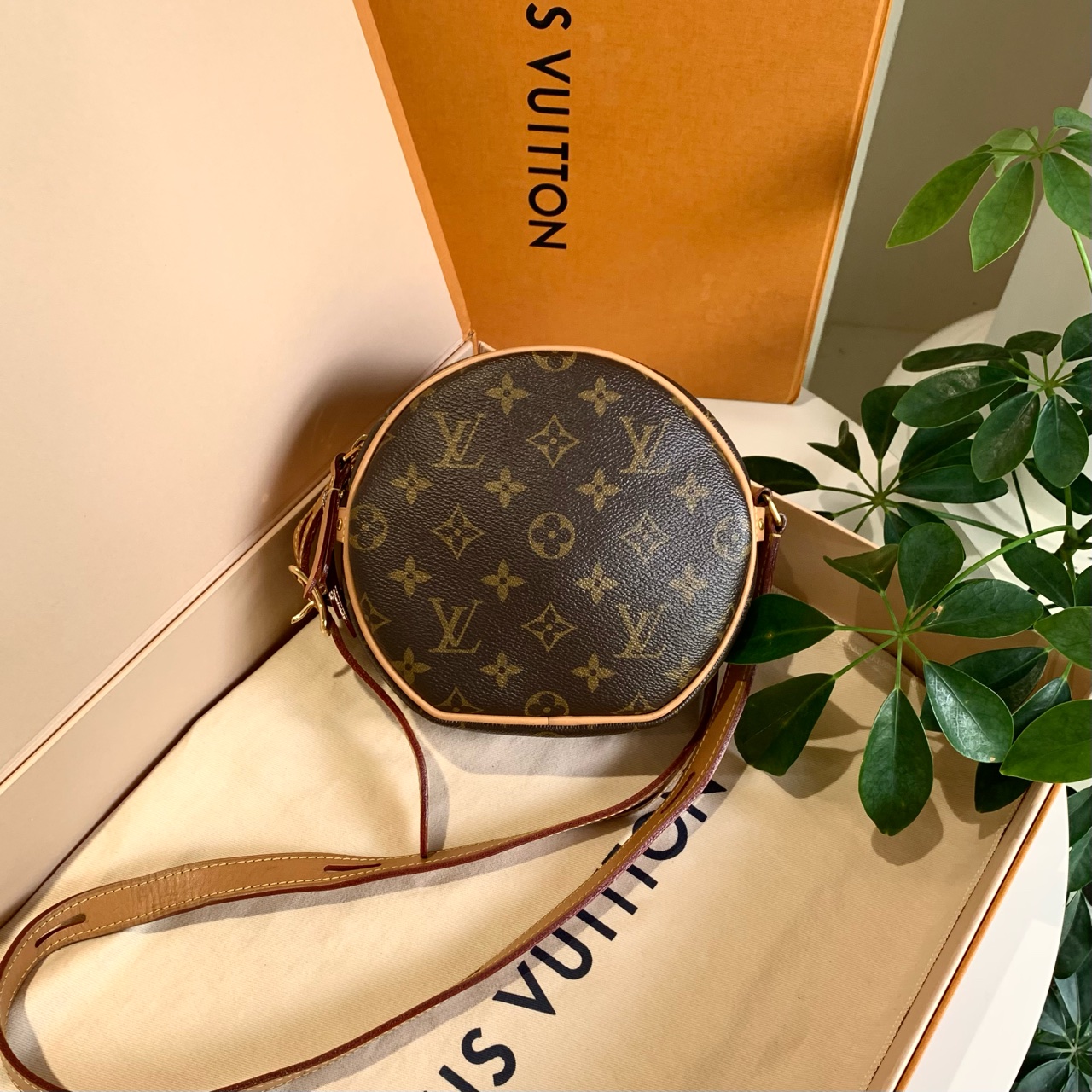 99新 LouisVuitton/路易威登 LV 老花满印 软圆饼 99新/2744