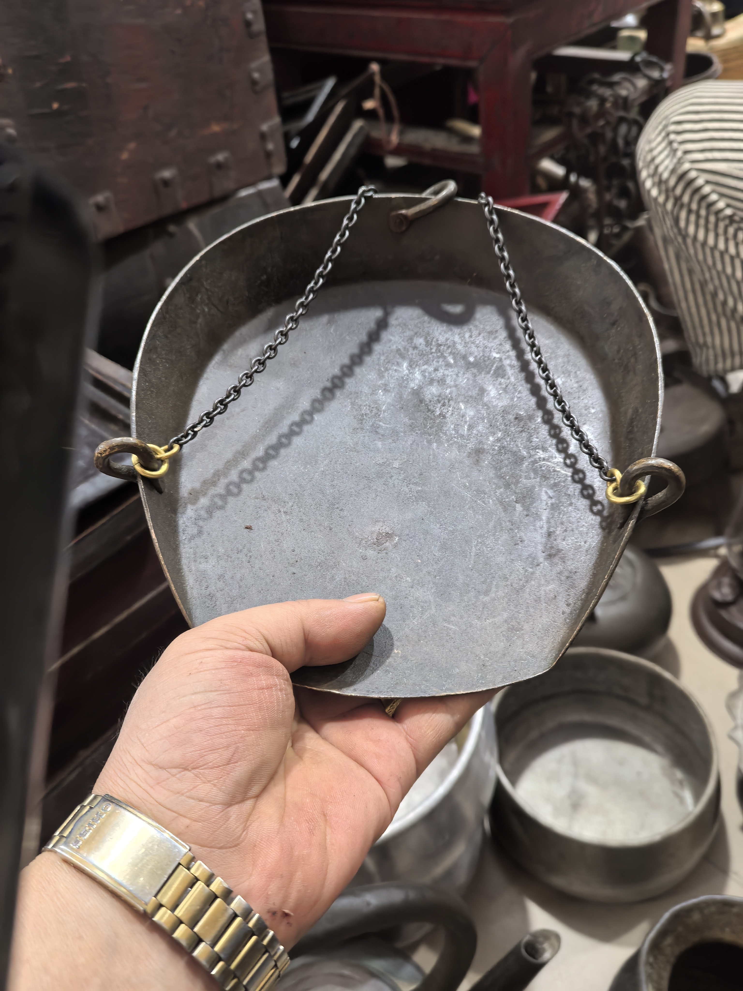 老物件铜称盘一个包邮