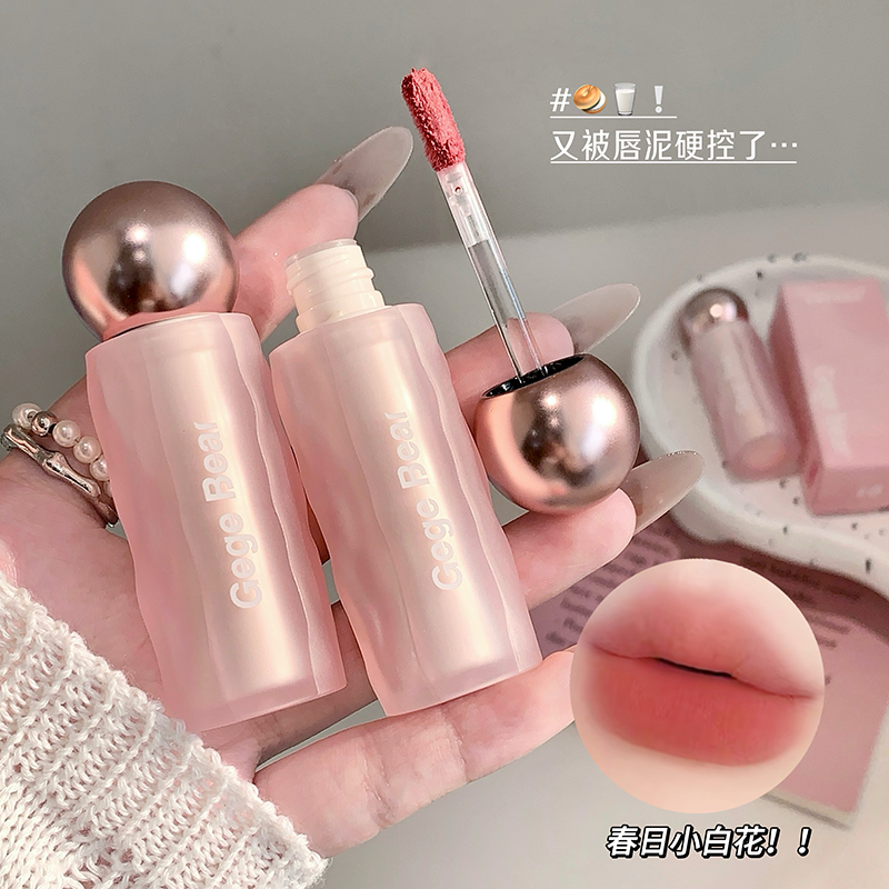 彩妆Gege bear绒雾固色唇泥女持久不易沾杯丝绒哑光显白唇釉口红