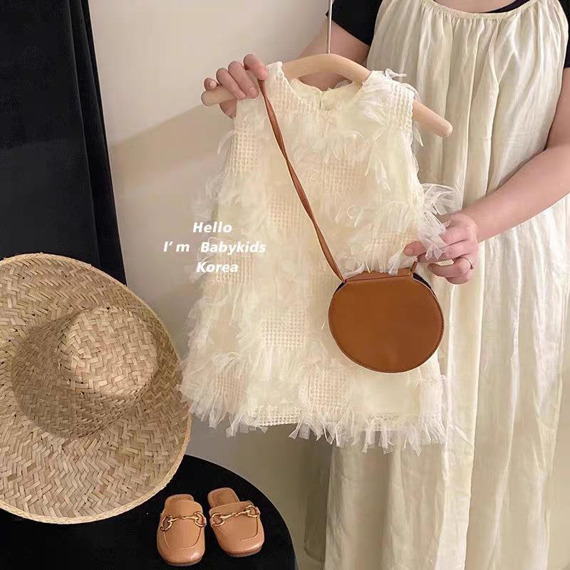 韩版童装2025女宝宝时髦气质背心裙女童仙气高级感连衣裙子潮