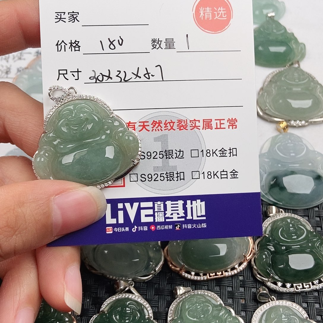 翡翠银S925镶嵌颈饰