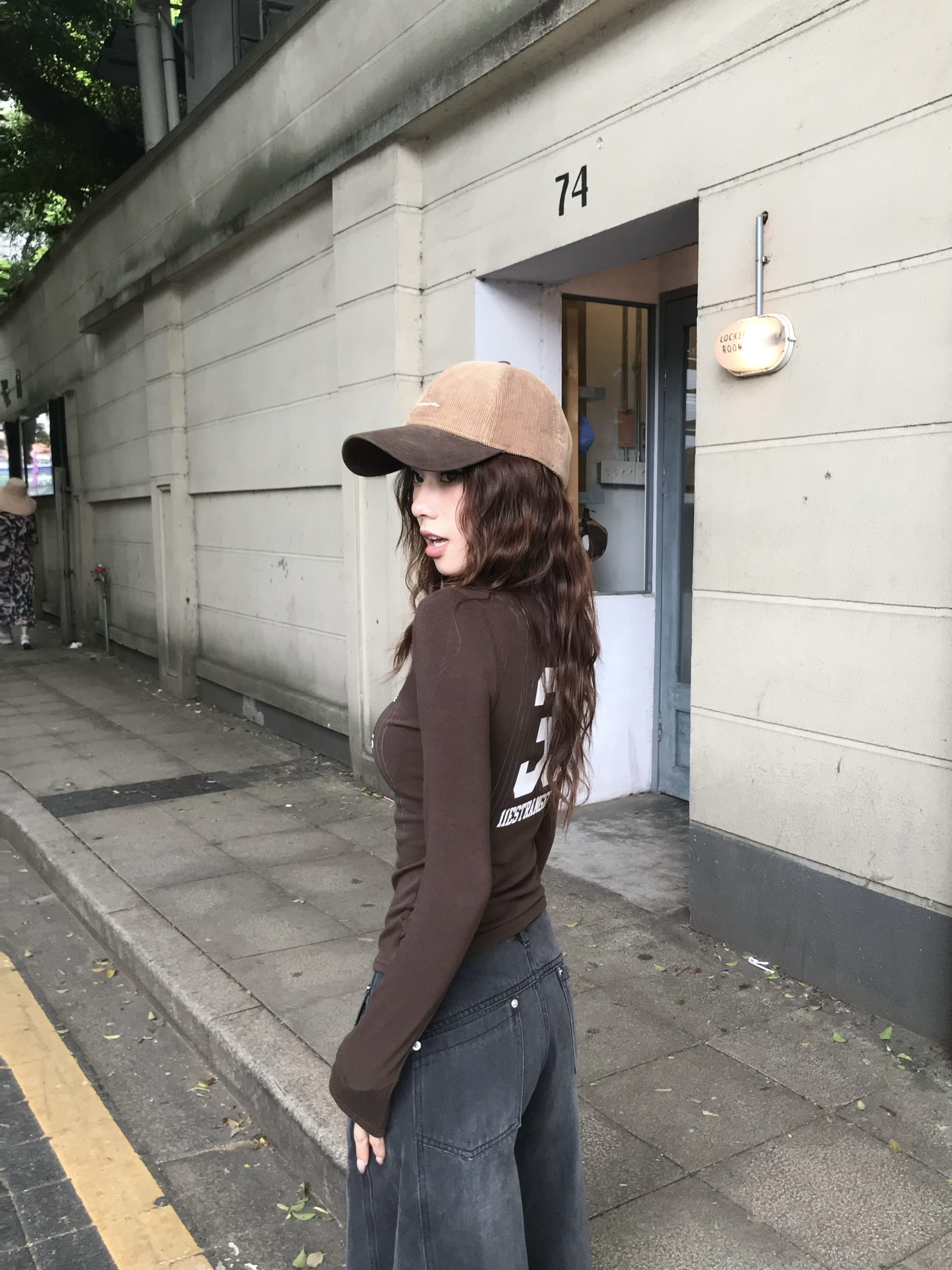 唐火火【字母T】早秋新款字母印花长袖T恤修身显瘦内搭打底上衣