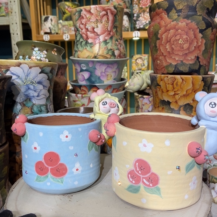 红陶景德镇艺术手绘作品