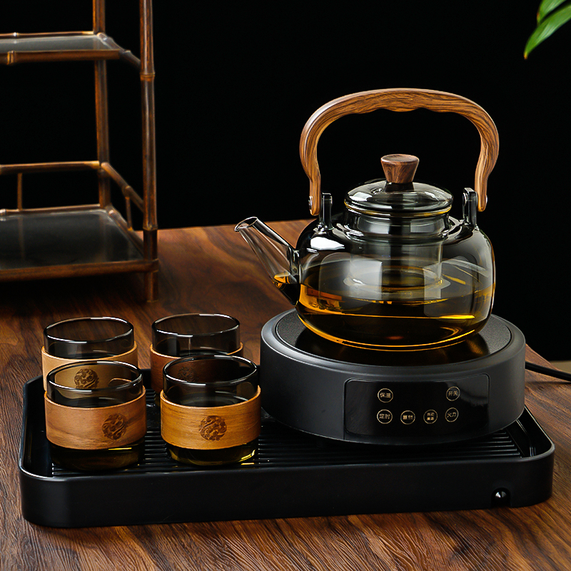 茶壶煮茶器玻璃煮茶壶火锅茶具烧水壶家用保温蒸煮茶壶煮茶器火锅