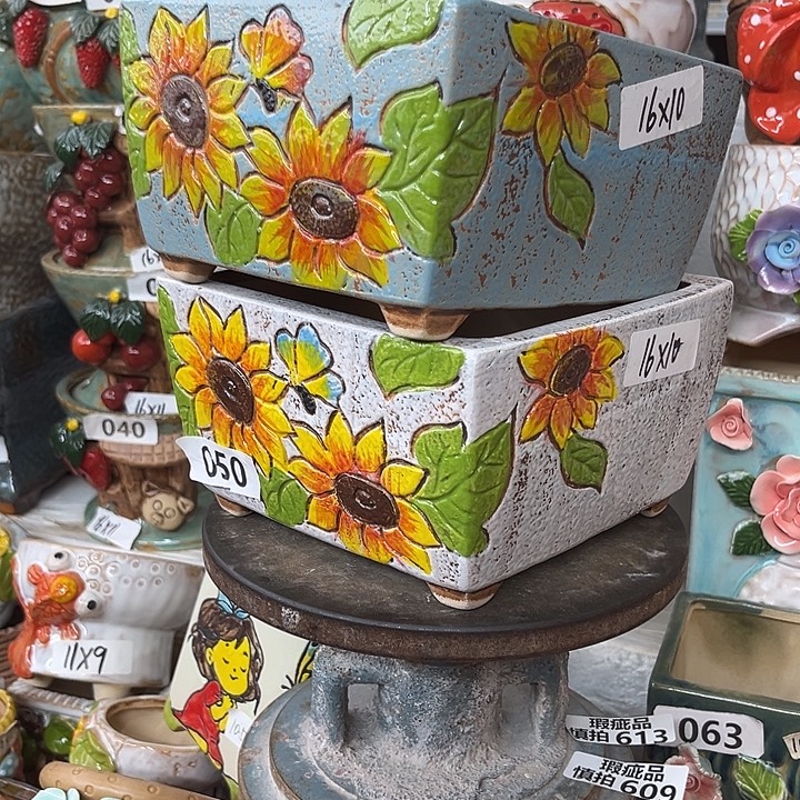 紫砂花盆粗陶材质多肉花盆