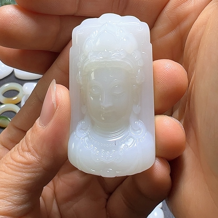 和田玉挂件未镶嵌聚**塔