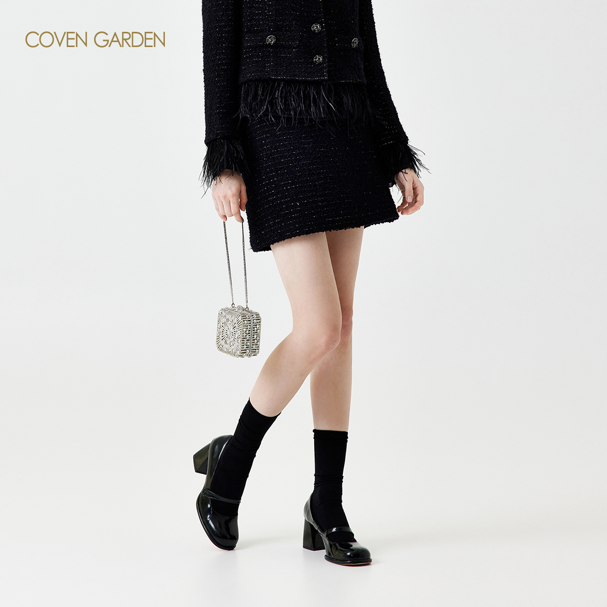 【陈大可专属】哥文花园名媛毛呢a字半身裙CSC1072188