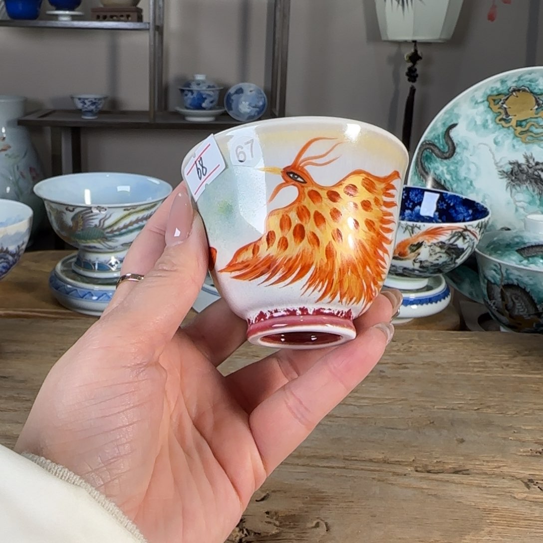 杯景德镇陶瓷柴烧多人