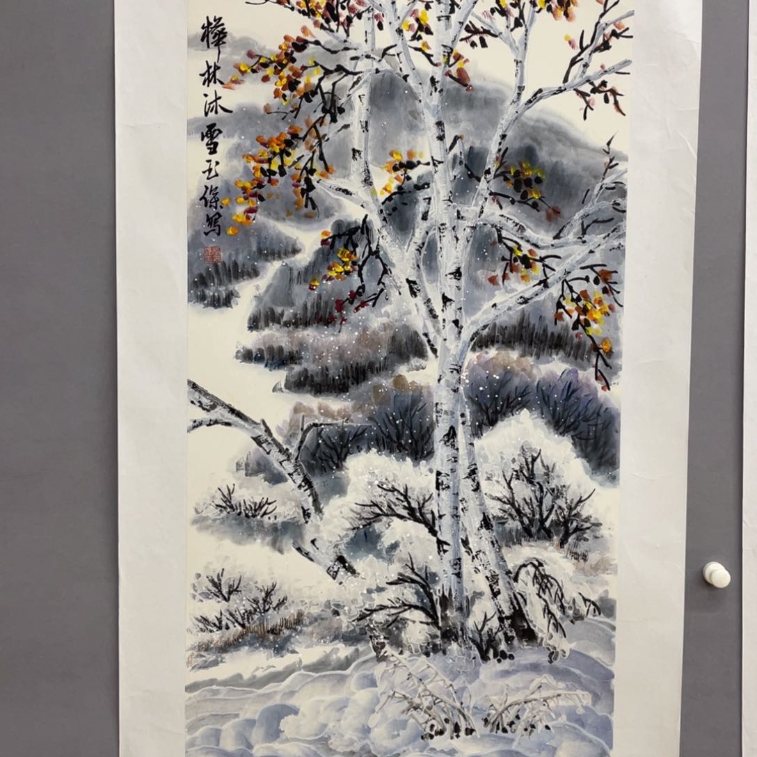 国画艺术家真人手绘