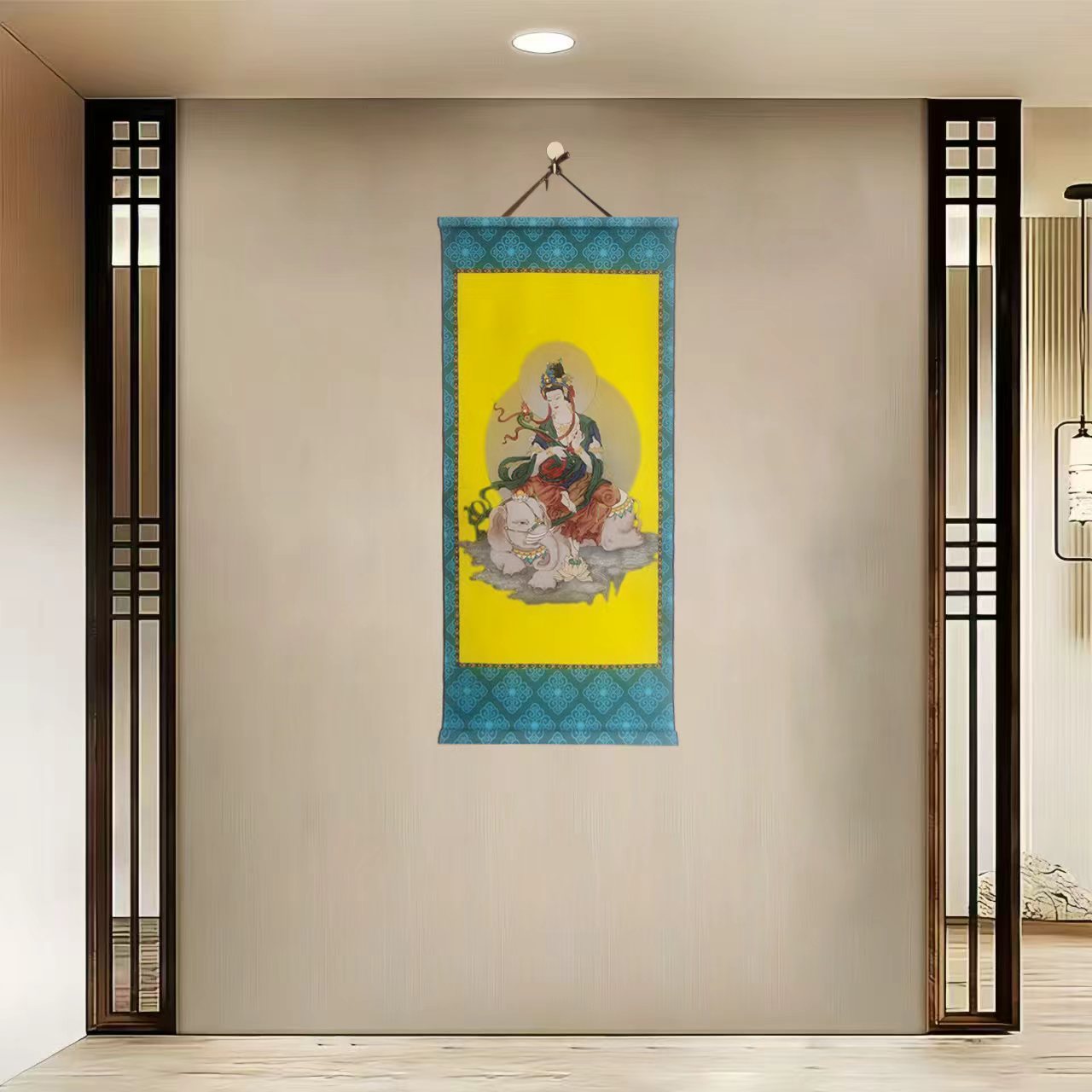 {40-805新普贤}净尺寸40x85cm现代简约挂轴装饰画办公室家居装