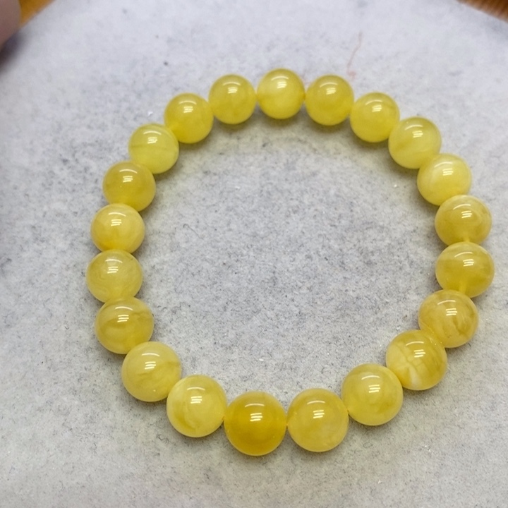 蜜蜡裸石未镶嵌手串