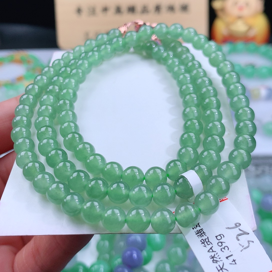 翡翠手链未镶嵌卡6mm