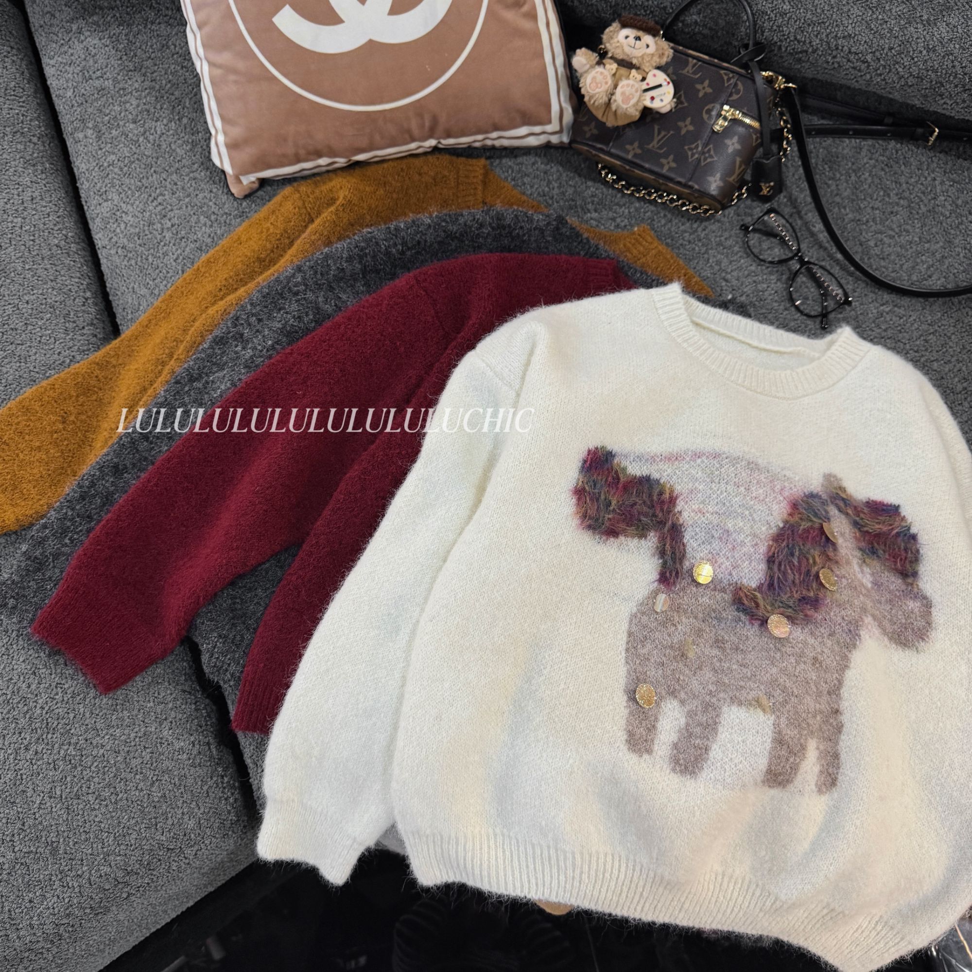 【萌萌动物】LULU冬季新款时尚休闲打底毛衣WZLD5MY5540A