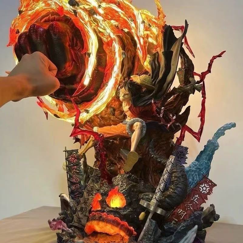 【全款现货】海贼王 大号业火路飞+遥控发光+60CM左右 送小鸡腿路飞