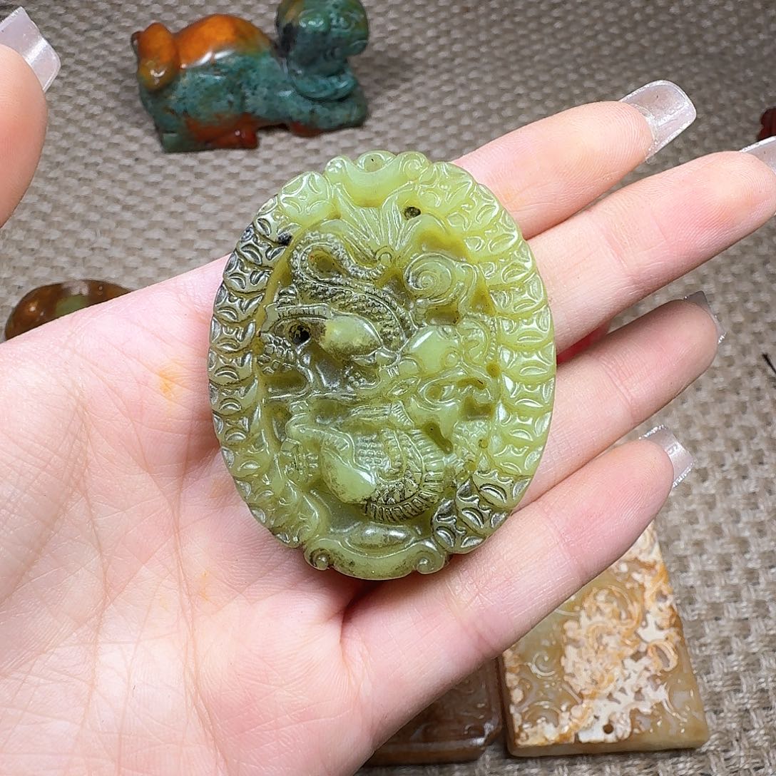 白玉菩提吊坠挂件