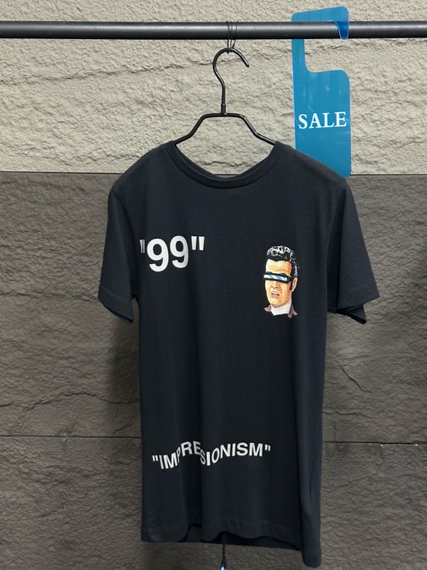 未使用 OFF-WHITE OW吸血鬼短袖黑色男士夏季春夏经典休闲