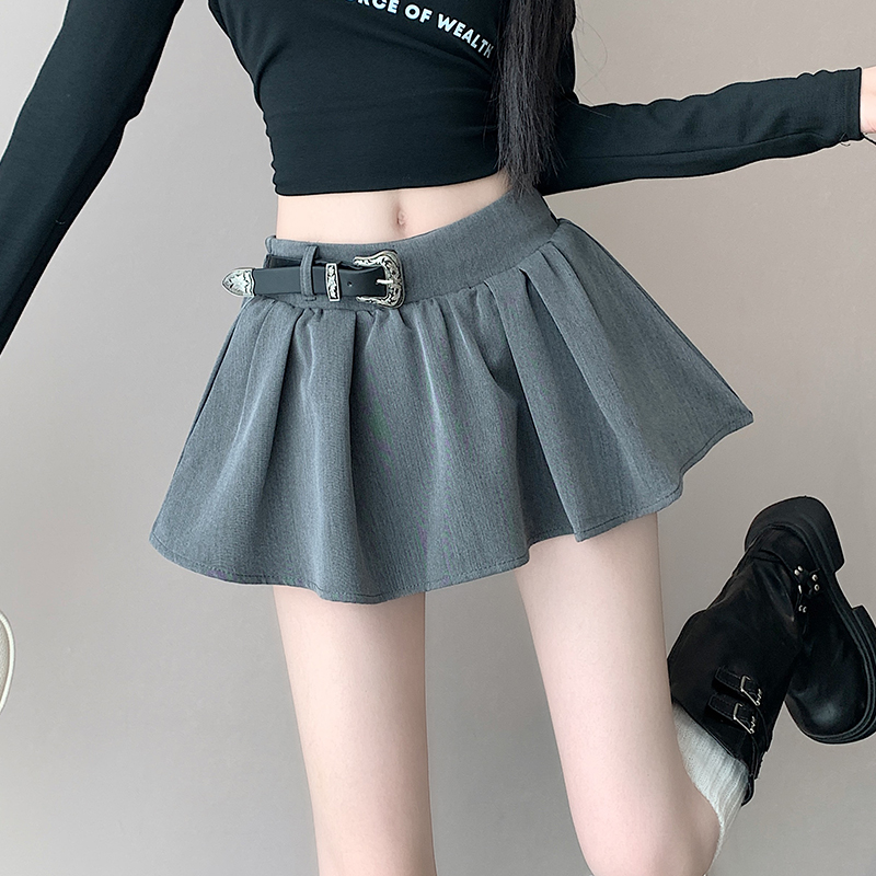 洋气衣服女安妮学院%又a又飒美式辣妹半身裙女秋季高腰显瘦蓬蓬裙