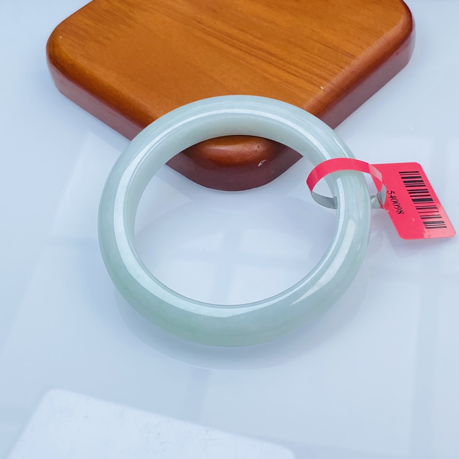  【秋姐翡翠】天然A货翡翠手镯57.1圈&R1-6