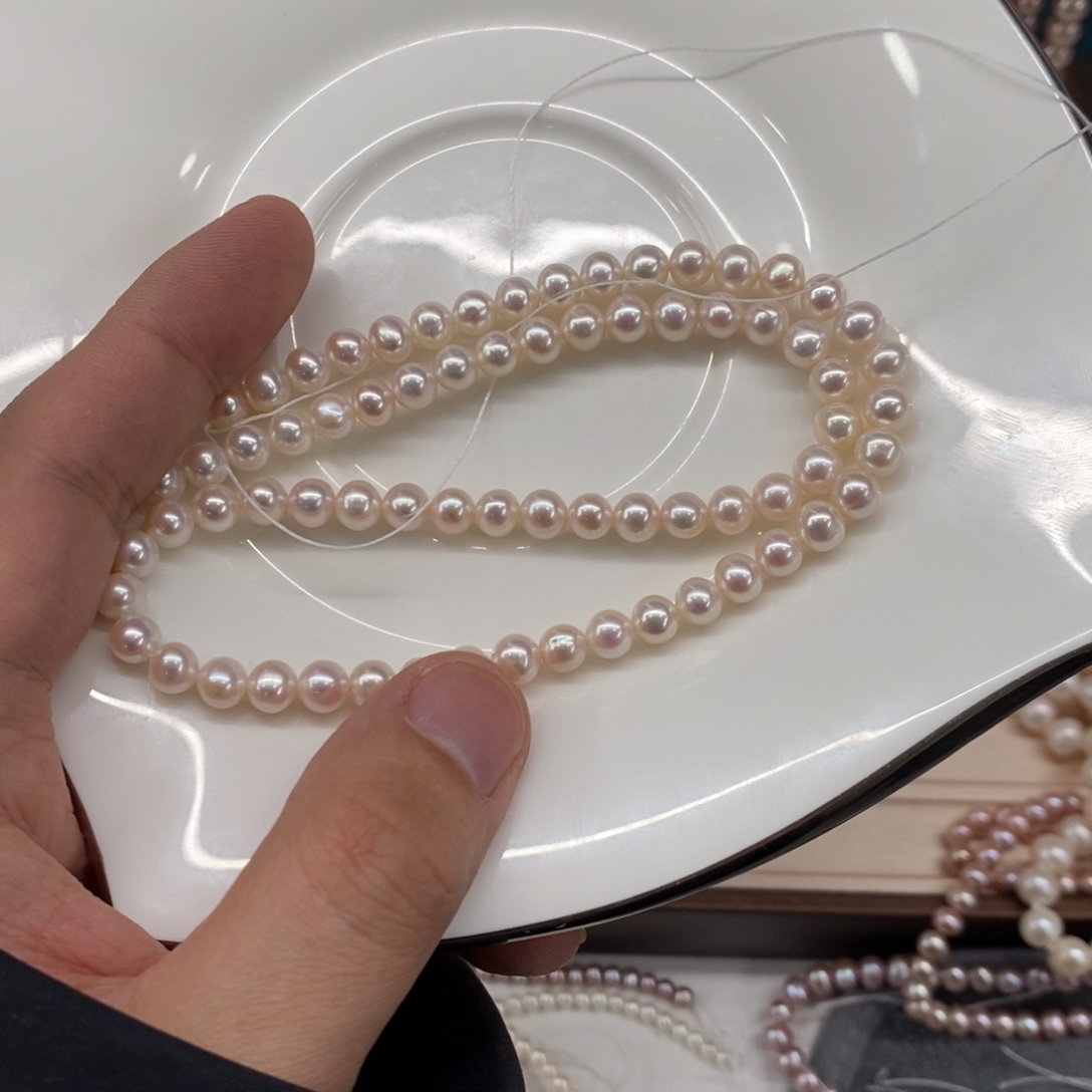 咖***奶颈饰淡水珍珠合金5.8-6.2项链