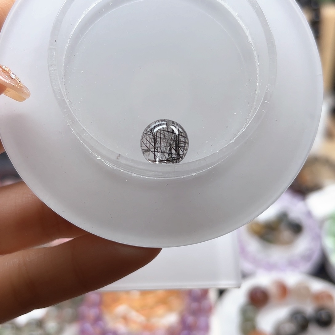 水晶手链未镶嵌黑发单珠10