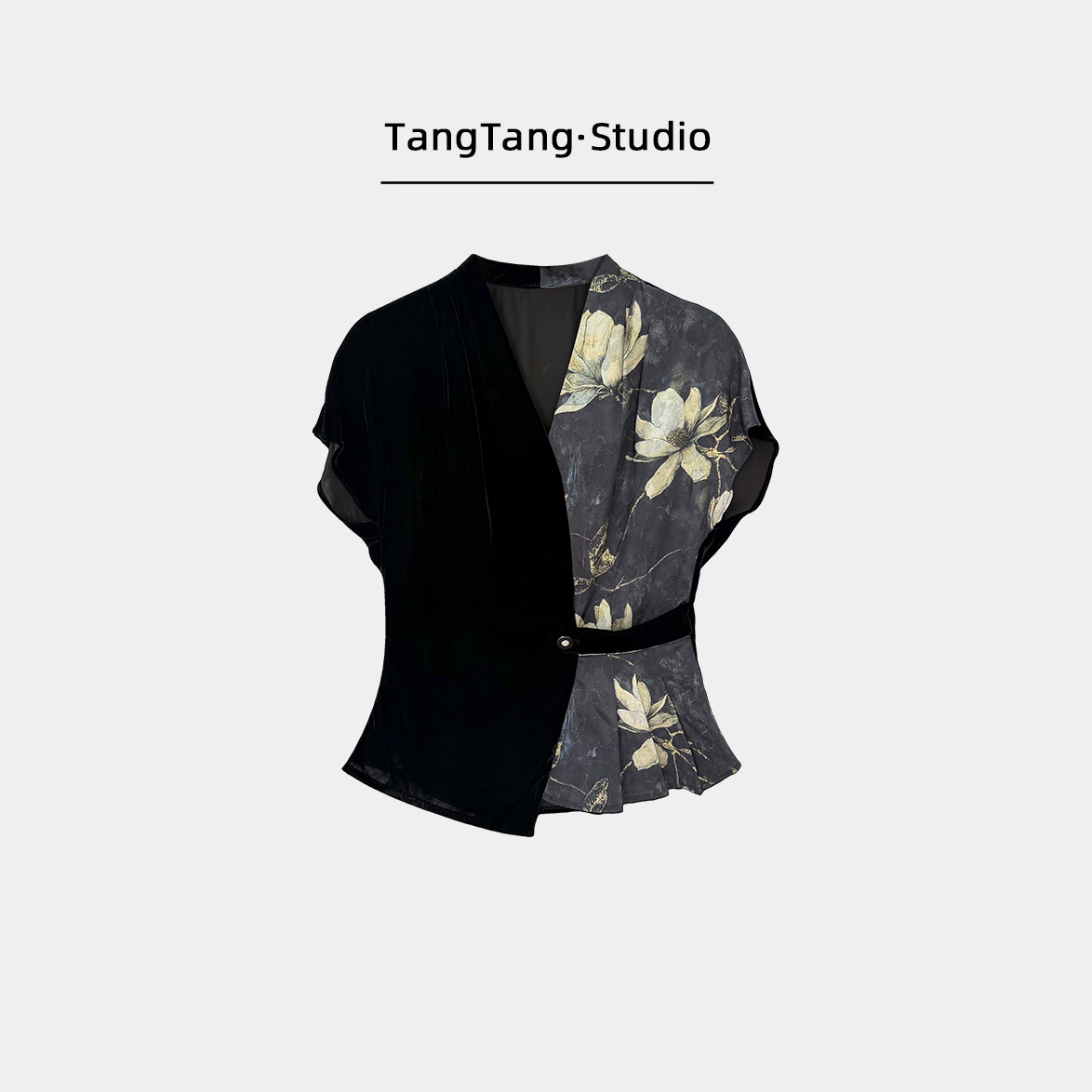 【TangTang·Studio】女人花真丝上衣高级气质时尚女装-128139