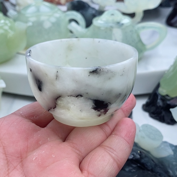 岫玉四大名玉杯80c c未镶嵌