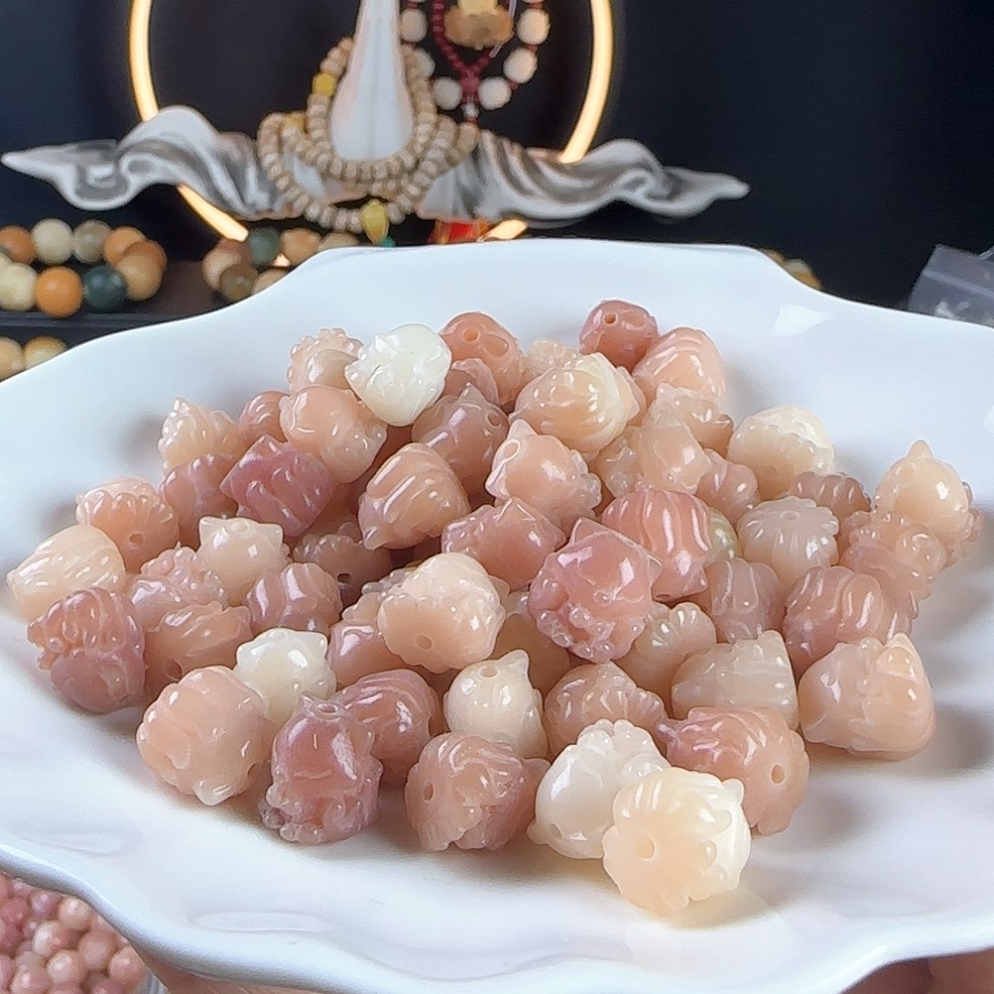 菩提根/象牙果吊坠卡12粉凤九22颗