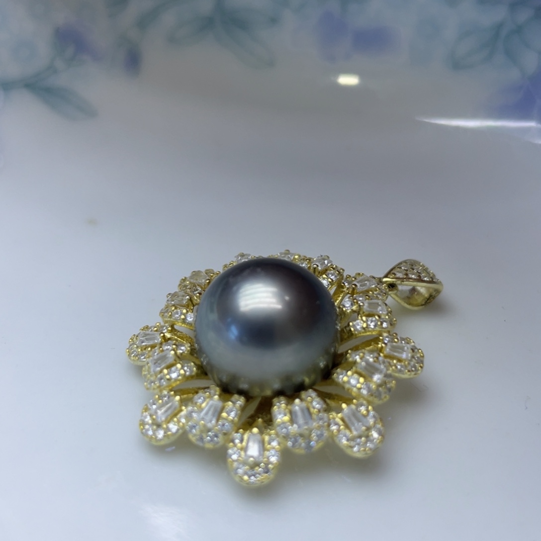 海水珍珠颈饰银S925镶嵌