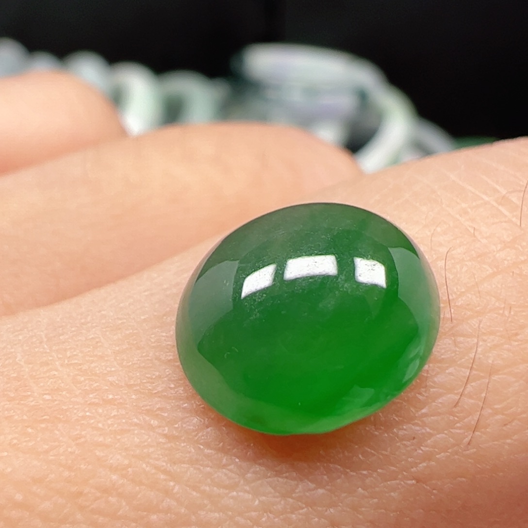 翡翠未镶嵌耳饰蛋面